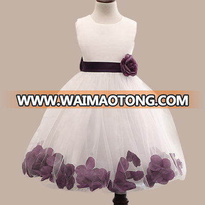 AL1037G Kids flower petals dress elegant tulle formal girls fancy dress